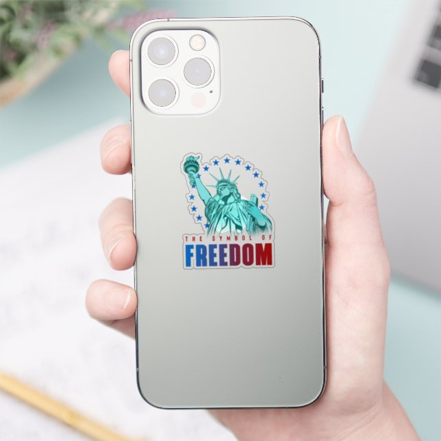 Pegatina El símbolo de la libertad | 2"x 2"- Transparente b (Teléfono)