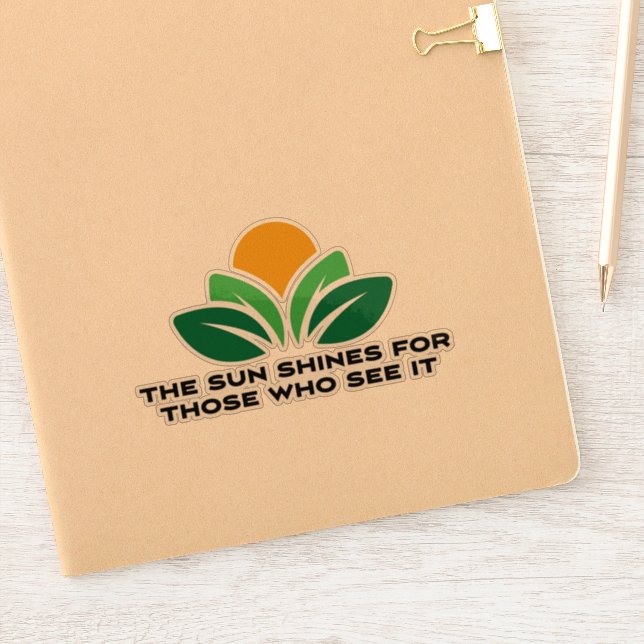 Pegatina El sol brilla para los que lo ven (Cuaderno)