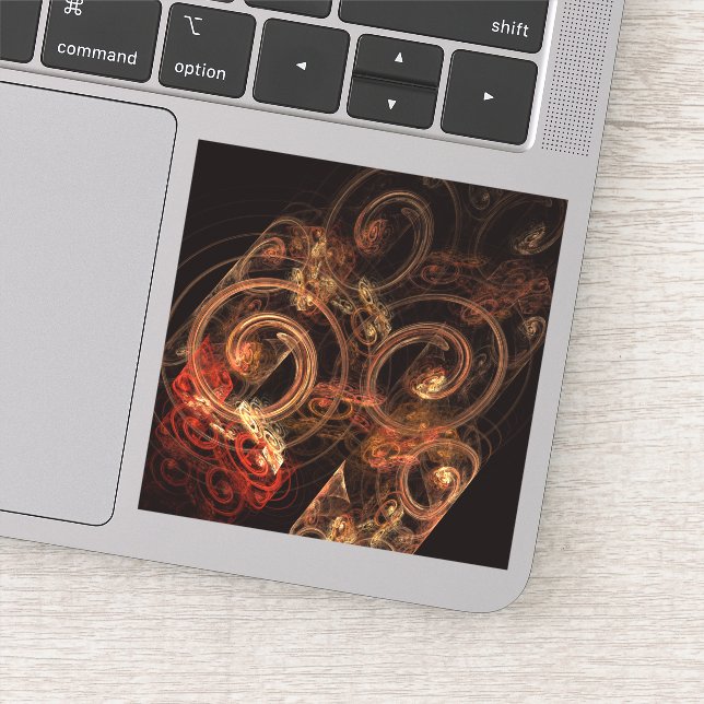 Pegatina El sonido del arte abstracto de la música (Detalle)