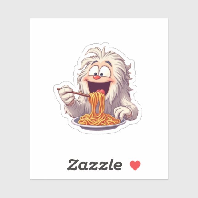 Pegatina El "spagh YETI" (Hoja)