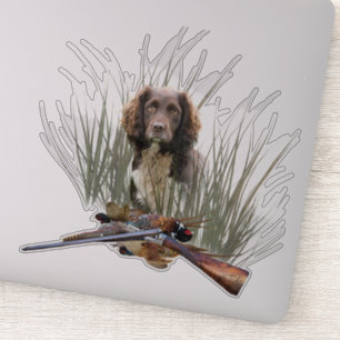 Pegatina El Sprocker Spaniel, el arte del perro de las arma