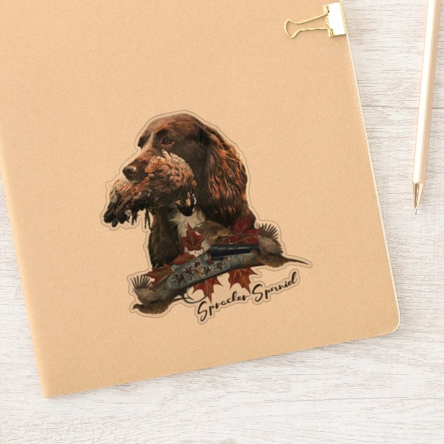 Pegatina El Sprocker Spaniel, el arte del perro de las arma (Cuaderno)