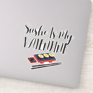 Pegatina El sushi es mi San Valentín, el sushi