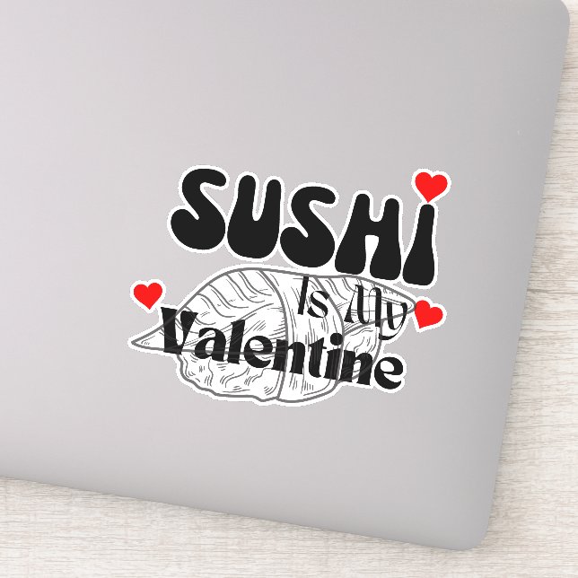Pegatina El sushi es mi San Valentín, el sushi (Detalle)