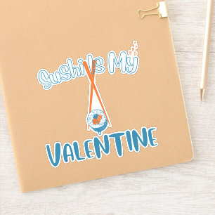 Pegatina El sushi es mi San Valentín, el sushi