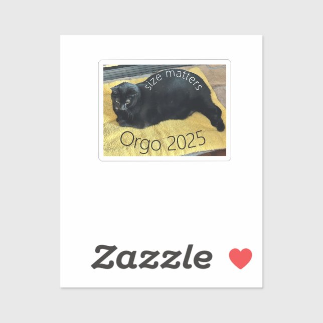 Pegatina El tamaño importa (Hoja)