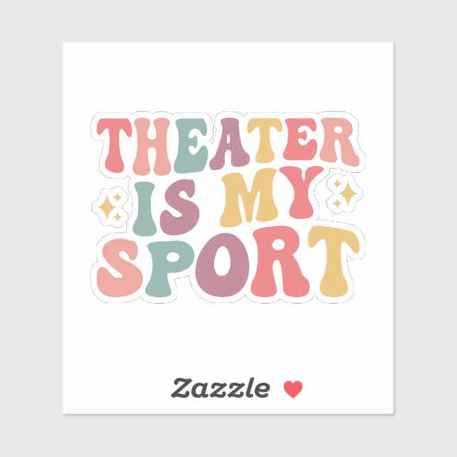 Pegatina El teatro es mi deporte (Hoja)