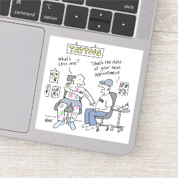 Pegatina El tema de los tatuajes divertidos