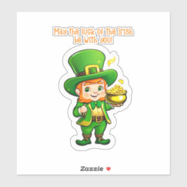 Pegatina El tesoro de Lucky Leprechaun