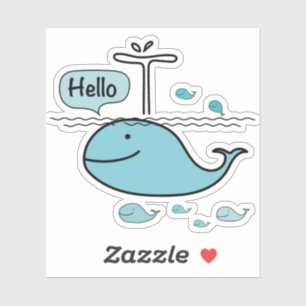 Pegatina el tiburón saluda