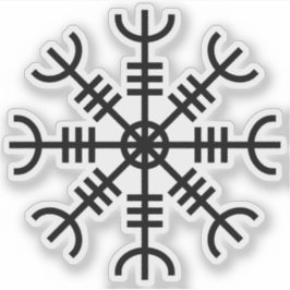 Pegatina El timón de Awe - Aegishjalmur (negro)