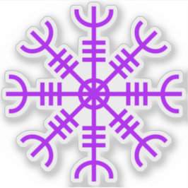 Pegatina El timón de Awe - Aegishjalmur (púrpura)