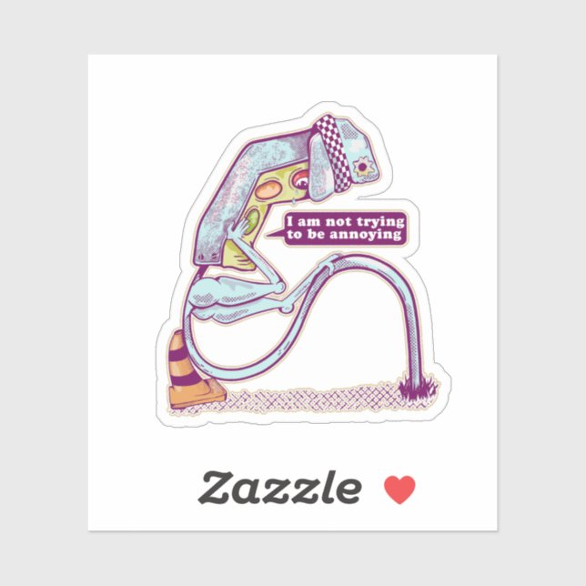 Pegatina El tráfico luce triste (Hoja)