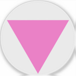 Pegatina El Triángulo Rosa - Orgullo Gay LGBT (en blanco)