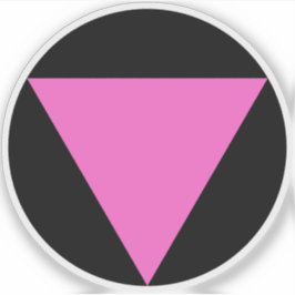 Pegatina El Triángulo Rosa - Orgullo Gay LGBT (en negro)