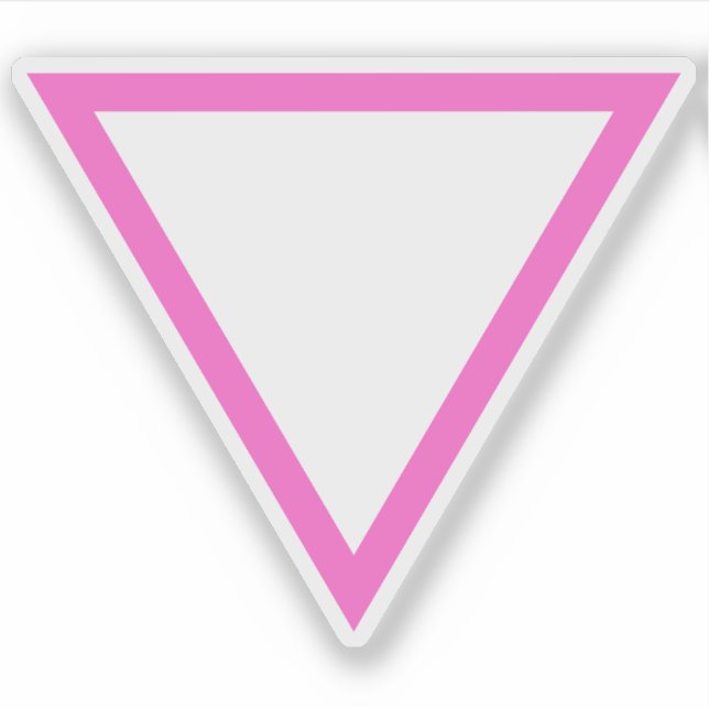 Pegatina El Triángulo Rosa v2 - Orgullo Gay LGBT (Anverso)