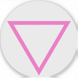 Pegatina El Triángulo Rosa v2 - Orgullo Gay LGBT (en blanco