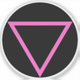 Pegatina El Triángulo Rosa v2 - Orgullo Gay LGBT (en negro)