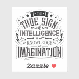 Pegatina El Verdadero Rótulo De La Inteligencia