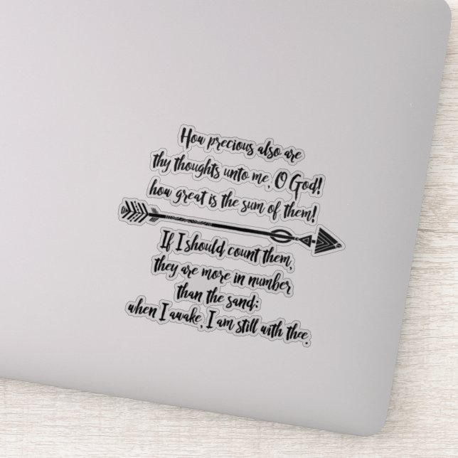 Pegatina El verso de la Biblia tan preciado (Detalle)