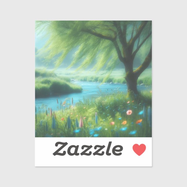 Pegatina El viento en el salvaje (Hoja)