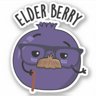 Pegatina Elder-berry Funny Berry Pun