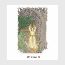 Pegatina Eldritch Mistress (Fairy Lady in Woods)