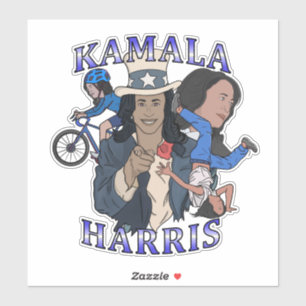 Pegatina Elección al estilo rap de Kamala Harris