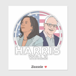 Pegatina Elección de Harris Walz