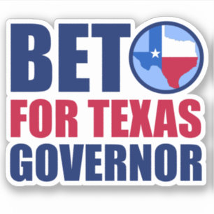 Pegatina Elección política para gobernador de Texas 2022
