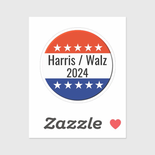 Pegatina Elecciones Harris Walz 2024 (Hoja)