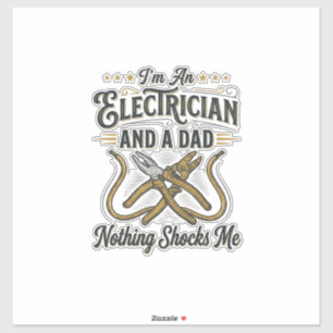 Pegatina Electrician Dad Nada Me Sorprende Camiseta Vintage