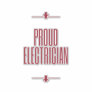 Pegatina electricista orgulloso