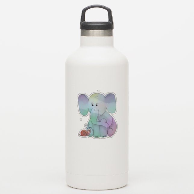 Pegatina Elefant und Schnecke Aufkleber (Botella de agua)