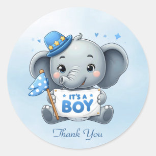 Pegatina Elefante Azul