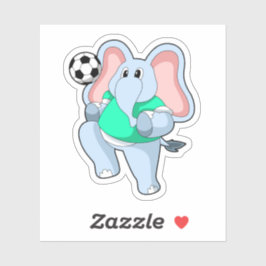Pegatina Elefante como jugador de fútbol con Soccer.PNG