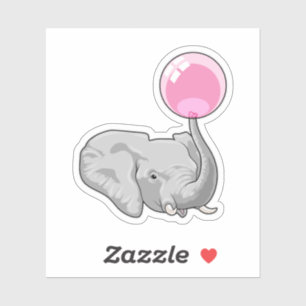 Pegatina Elefante con globo