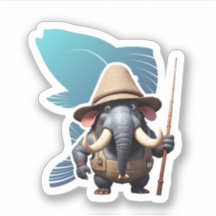 elefante con un estilo de pesca fiable