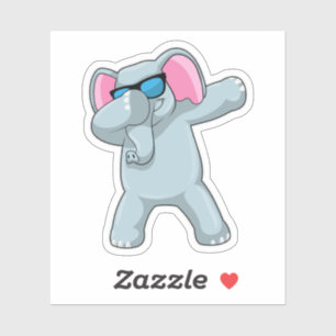 Pegatina Elefante en baile hip hop Dab