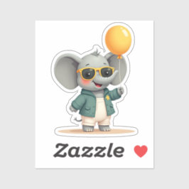 Pegatina Elefante Fiesta alegre | Amigo de la celebración d