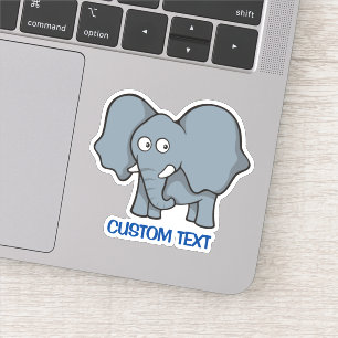 Pegatina Elefante gris Personalizado