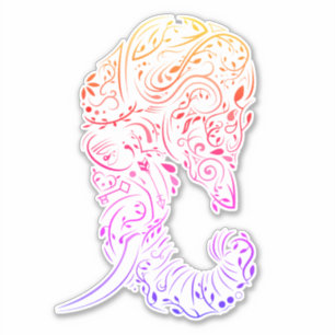 Pegatina elefante ornamental