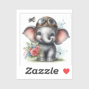 Pegatina Elefante piloto