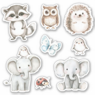 Pegatina Elefante y Ave Mejores Amigos