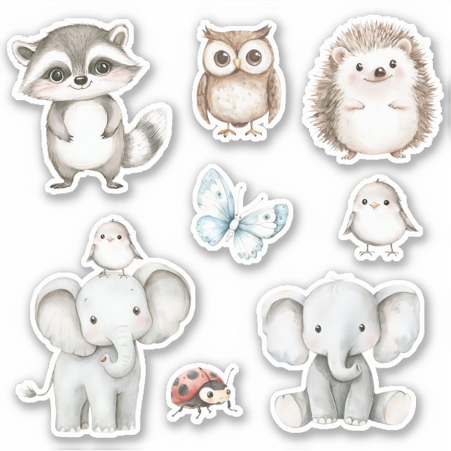 Pegatina Elefante y Ave Mejores Amigos (Anverso)