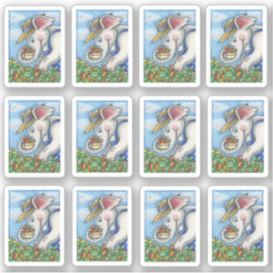 PEGATINA ELEFANTES AGRÍCOLAS QUE RECOGEN CEREBROS EN GRUPOS