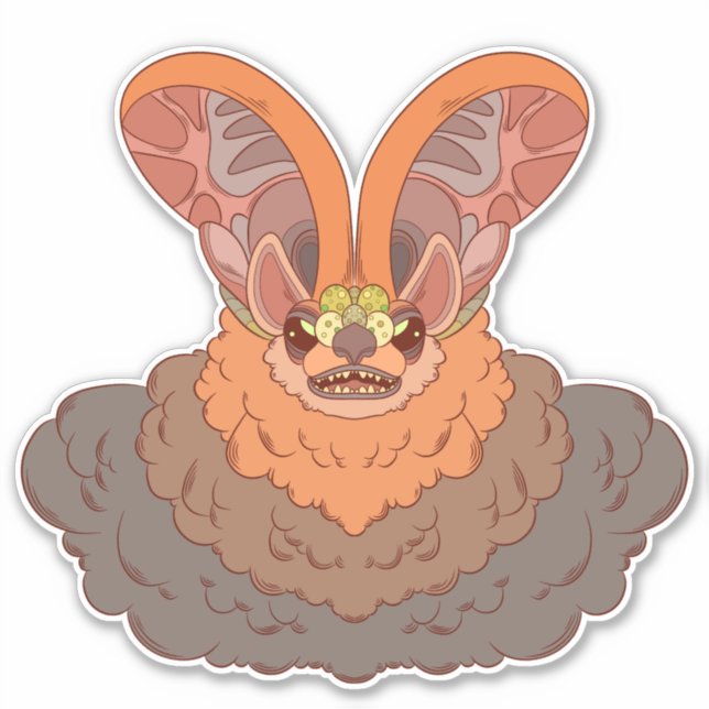 Pegatina Elegancia en la oscuridad (Anverso)