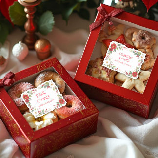 Pegatina Elegant Christmas Frame For Cookies Exchange