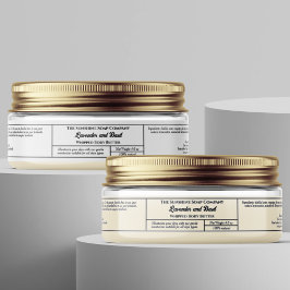 Pegatina Elegant Clear or White Skin Cream Jar Label 1"x 7"