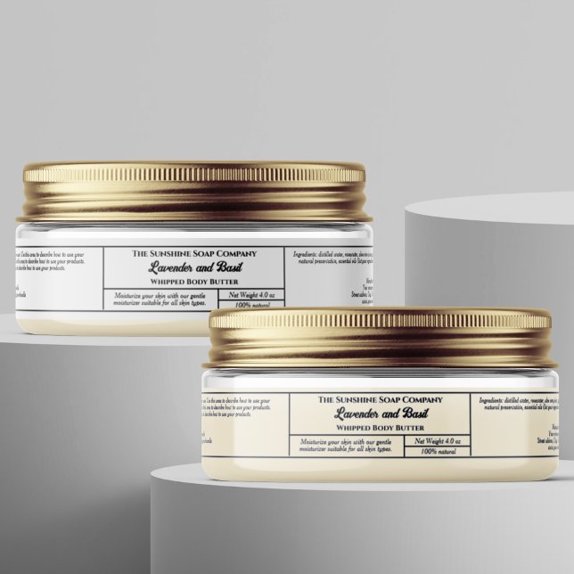 Pegatina Elegant Clear or White Skin Cream Jar Label 1"x 7" (Subido por el creador)